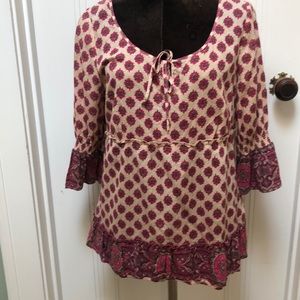 Juicy Couture Boho 3/4 sleeve  Top 12